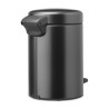 Cos de gunoi cu pedala Brabantia NewIcon 1008834, 3 L, Inchidere lina, Baza antiderapanta, Gri inchis