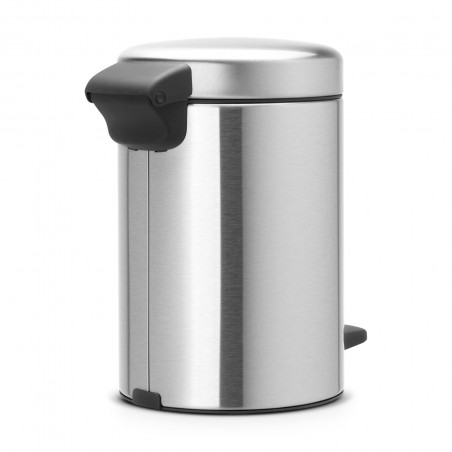 Cos de gunoi cu pedala Brabantia NewIcon 648998, 3 L, Inchidere usoara, Baza antiderapanta, Argintiu Mat