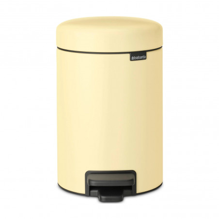 Cos de gunoi cu pedala Brabantia NewIcon 1008836, 3 L, Inchidere lina, Baza antiderapanta, Galben