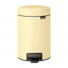 Cos de gunoi cu pedala Brabantia NewIcon 1008836, 3 L, Inchidere lina, Baza antiderapanta, Galben