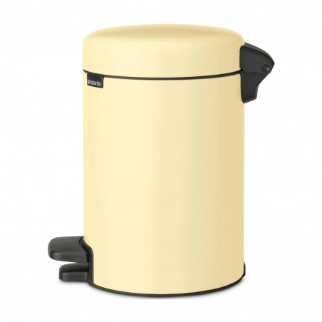 Cos de gunoi cu pedala Brabantia NewIcon 1008836, 3 L, Inchidere lina, Baza antiderapanta, Galben