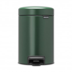 Cos de gunoi cu pedala Brabantia NewIcon 1003196, 3 L, Inchidere lina, Baza antiderapanta, Verde inchis