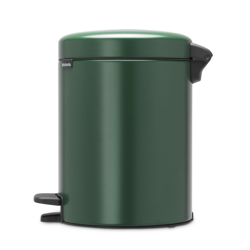 Cos de gunoi cu pedala Brabantia NewIcon 1003199, 5 L, Inchidere lina, Baza antiderapanta, Verde inchis