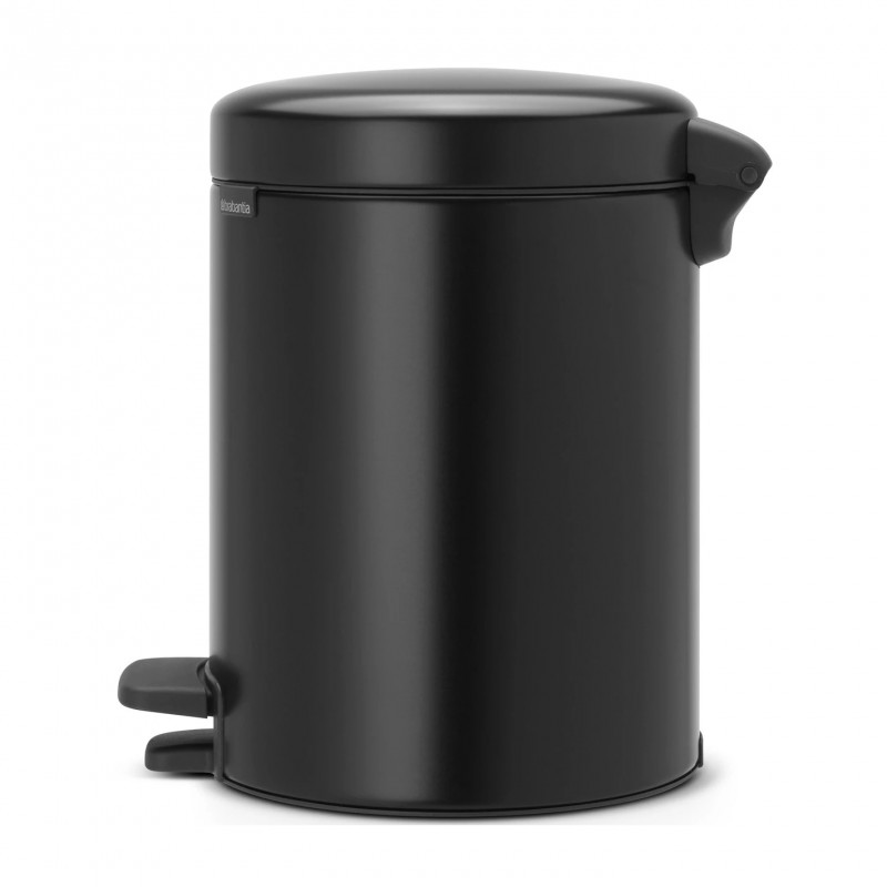 Cos de gunoi cu pedala Brabantia NewIcon 649014, 5 L, Inchidere lina, Baza antiderapanta, Negru