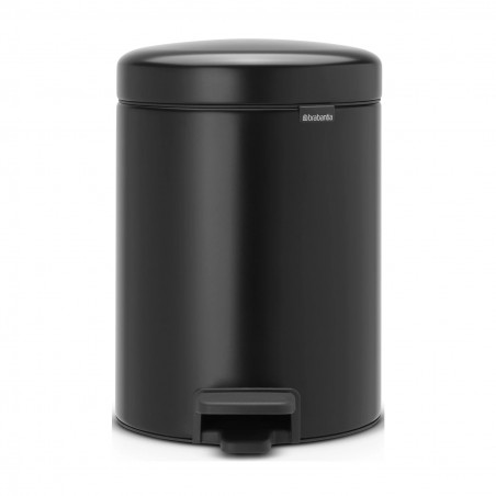 Cos de gunoi cu pedala Brabantia NewIcon 649014, 5 L, Inchidere lina, Baza antiderapanta, Negru