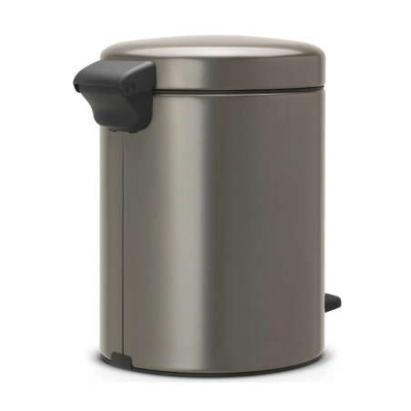 Cos de gunoi cu pedala Brabantia NewIcon 649012, 5 L, Inchidere lina, Baza antiderapanta, Gri