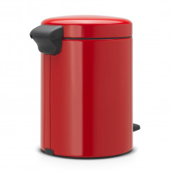 Cos de gunoi cu pedala Brabantia NewIcon 649006, 5 L, Inchidere lina, Baza antiderapanta, Rosu