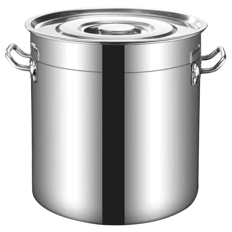 Oala cu capac Rosberg R51211C55, 130,5 litri, 55x55 cm, Inox