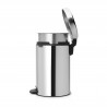 Cos de gunoi cu pedala Brabantia NewIcon 649033, 12 L, Inchidere lina, Baza antiderapanta, Cos interior metalic, Inox