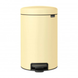 Cos de gunoi cu pedala Brabantia NewIcon 1008844, 12 L, Inchidere lina, Baza antiderapanta, Galben