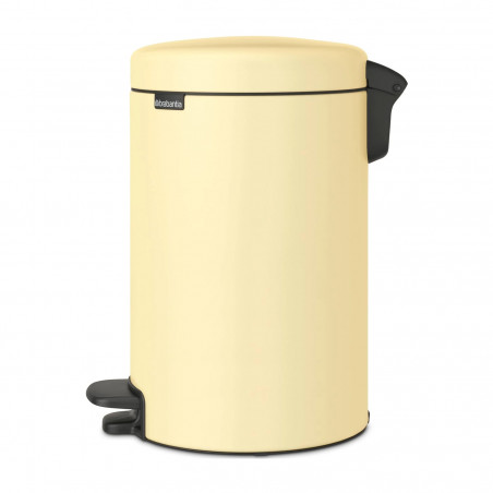 Cos de gunoi cu pedala Brabantia NewIcon 1008844, 12 L, Inchidere lina, Baza antiderapanta, Galben