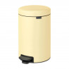 Cos de gunoi cu pedala Brabantia NewIcon 1008844, 12 L, Inchidere lina, Baza antiderapanta, Galben