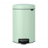 Cos de gunoi cu pedala Brabantia NewIcon 1008843, 12 L, Inchidere lina, Baza antiderapanta, Verde deschis