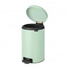 Cos de gunoi cu pedala Brabantia NewIcon 1008843, 12 L, Inchidere lina, Baza antiderapanta, Verde deschis