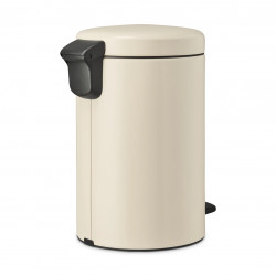 Cos de gunoi cu pedala Brabantia NewIcon 1005531, 12 L, Inchidere lina, Baza antiderapanta, Bej