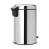 Cos de gunoi cu pedala Brabantia NewIcon 649025, 12 l, Inchidere lina, Baza antiderapanta, Inox